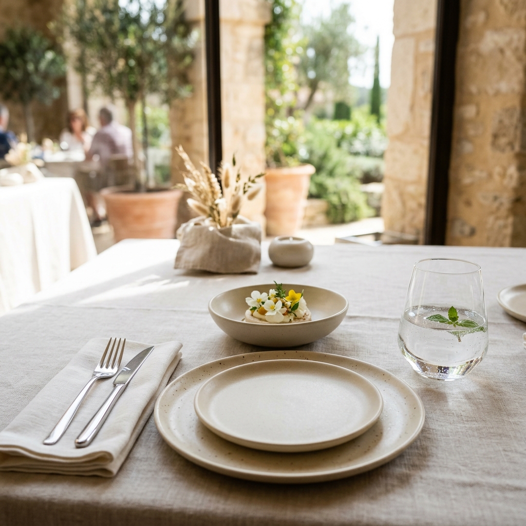 Elegant dining scene